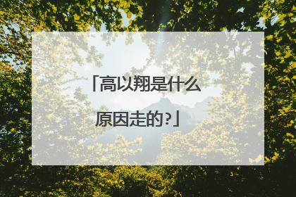 高以翔是什么原因走的?