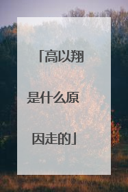 高以翔是什么原因走的