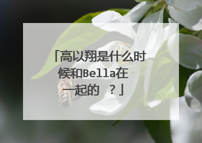 高以翔是什么时候和Bella在一起的 ？