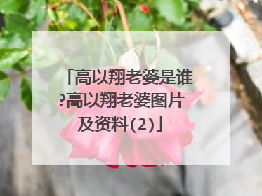 高以翔老婆是谁?高以翔老婆图片及资料(2)