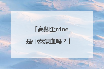 高卿尘nine是中泰混血吗?