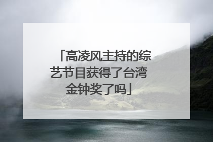 高凌风主持的综艺节目获得了台湾金钟奖了吗