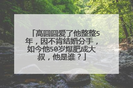高圆圆爱了他整整5年，因不肯结婚分手，如今他50岁爆肥成大叔，他是谁？