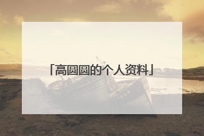 高圆圆的个人资料