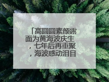 高圆圆素颜露面为黄海波庆生，七年后再重聚，海波感动泪目，为什么？