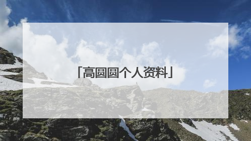 高圆圆个人资料