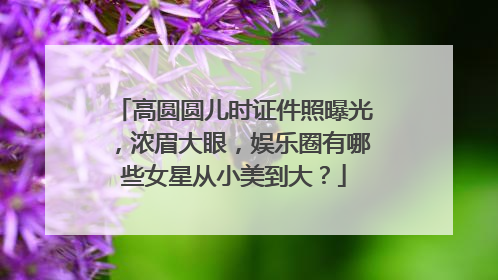 高圆圆儿时证件照曝光,浓眉大眼,娱乐圈有哪些女星从小美到大?