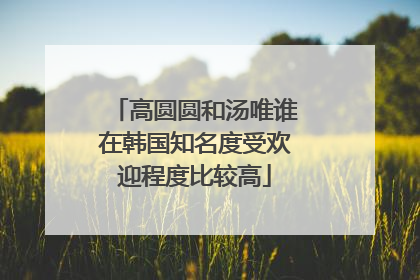 高圆圆和汤唯谁在韩国知名度受欢迎程度比较高