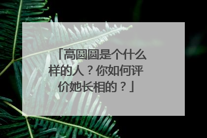 高圆圆是个什么样的人?你如何评价她长相的?