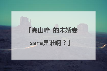 高山峰 的未婚妻sara是谁啊？