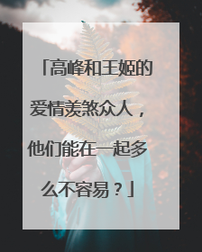 高峰和王姬的爱情羡煞众人，他们能在一起多么不容易？