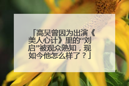 高昊曾因为出演《美人心计》里的“刘启”被观众熟知,现如今他怎么样了?