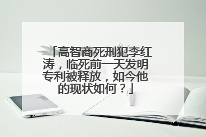高智商死刑犯李红涛，临死前一天发明专利被释放，如今他的现状如何？