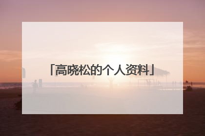 高晓松的个人资料