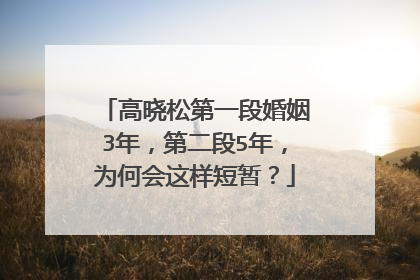 高晓松第一段婚姻3年，第二段5年，为何会这样短暂？