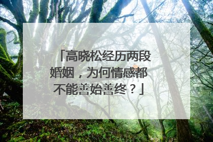 高晓松经历两段婚姻，为何情感都不能善始善终？