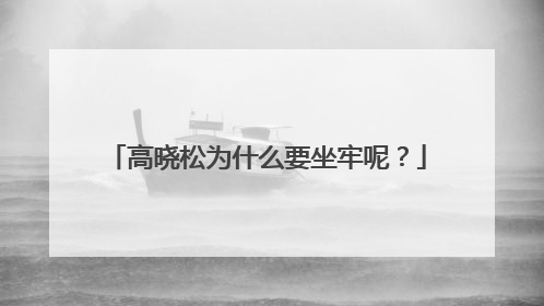 高晓松为什么要坐牢呢?