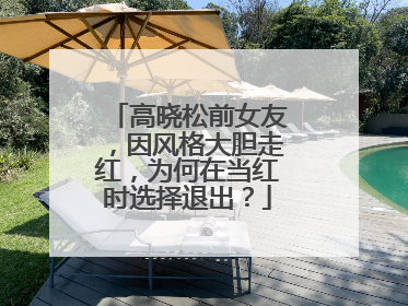 高晓松前女友，因风格大胆走红，为何在当红时选择退出？