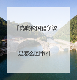 高晓松国籍争议是怎么回事?