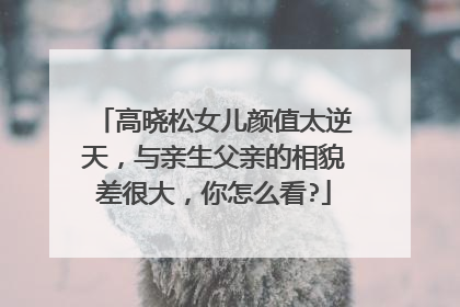 高晓松女儿颜值太逆天，与亲生父亲的相貌差很大，你怎么看?