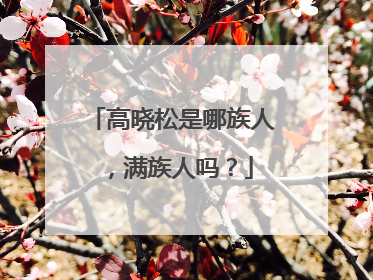 高晓松是哪族人，满族人吗？
