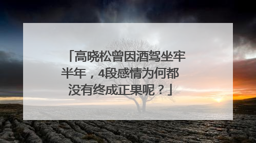 高晓松曾因酒驾坐牢半年，4段感情为何都没有终成正果呢？