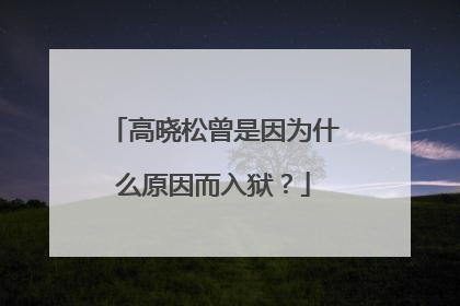 高晓松曾是因为什么原因而入狱？