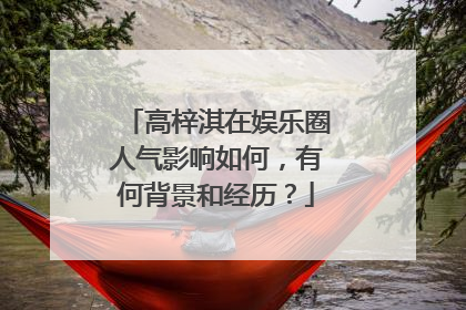 高梓淇在娱乐圈人气影响如何,有何背景和经历?