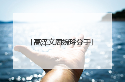 高泽文周婉玲分手