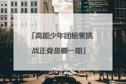 高能少年团杨紫挑战正骨是哪一期