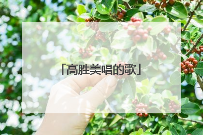 高胜美唱的歌