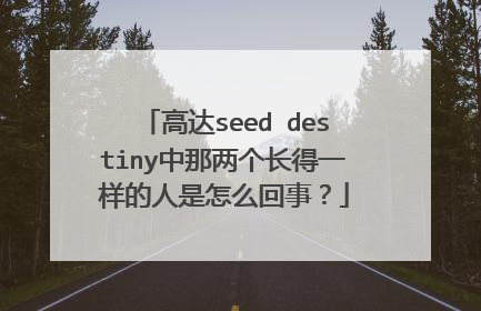 高达seed destiny中那两个长得一样的人是怎么回事？
