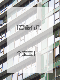 高鑫有几个宝宝