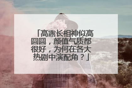 高露长相神似高圆圆，颜值气质都很好，为何在各大热剧中演配角？