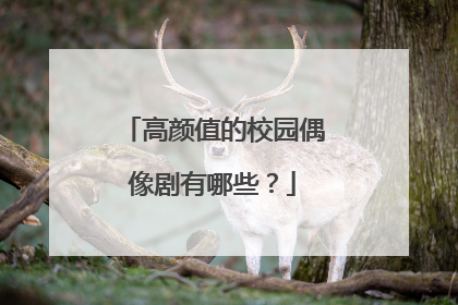 高颜值的校园偶像剧有哪些?