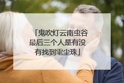 鬼吹灯云南虫谷最后三个人是有没有找到雮尘珠