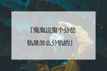 鬼鬼这鬼个分岔轨是怎么分轨的