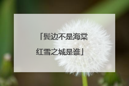 鬓边不是海棠红雪之城是谁