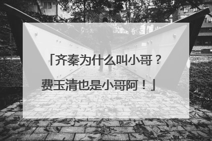 齐秦为什么叫小哥？费玉清也是小哥阿！