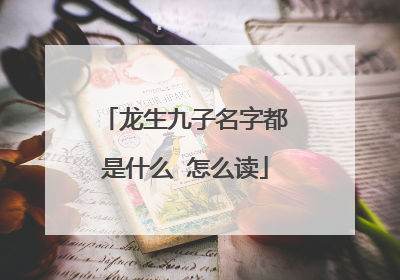 龙生九子名字都是什么 怎么读