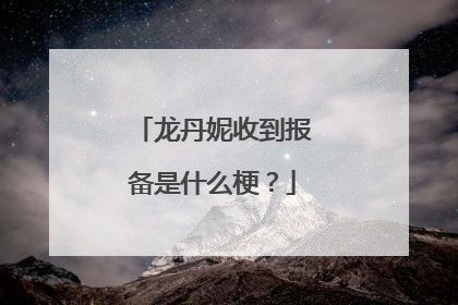 龙丹妮收到报备是什么梗？