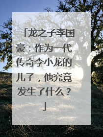 龙之子李国豪：作为一代传奇李小龙的儿子，他究竟发生了什么？