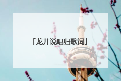 龙井说唱归歌词