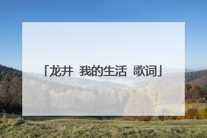 龙井 我的生活 歌词