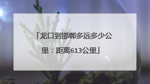 龙口到邯郸多远多少公里:距离613公里