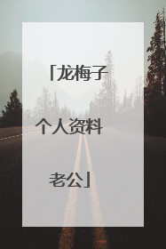 龙梅子个人资料老公