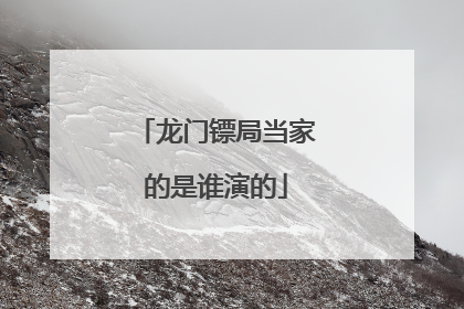龙门镖局当家的是谁演的