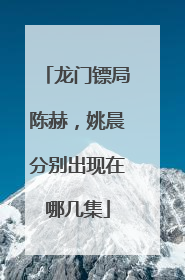 龙门镖局陈赫，姚晨分别出现在哪几集