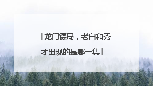 龙门镖局,老白和秀才出现的是哪一集