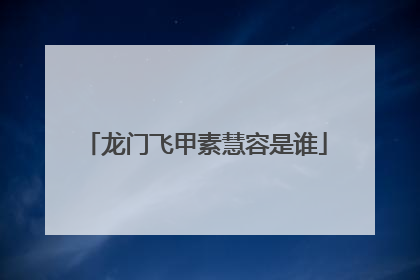 龙门飞甲素慧容是谁